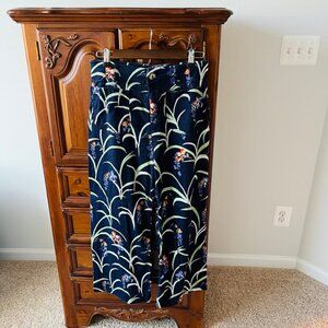 Anthropologie Maeve The Colette Linen Blend Pants, Floral Print, Size 29